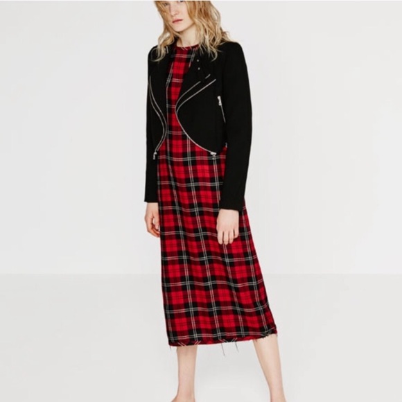 Zara Cropped Jacket with zipper details - Picture 3 of 7